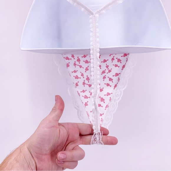 VINTAGE Heart and Bow Teddy Bodysuit Lingerie Size S/M - Picture 7 of 9